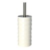 FurnitureXtra Elegant Living Luxury White Ceramic Toilet Brush (Textured)