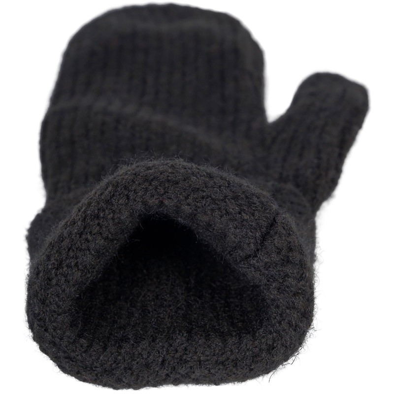 styleBREAKER 09010046 Women's Winter Knitted Mittens Plain with Patterned Waistband