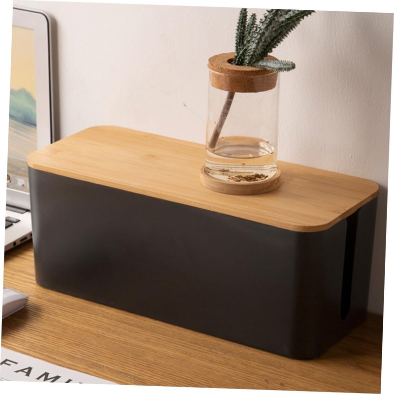 KOMBIUDA Household Cable Manager Medium Box Charging Cable Storage Container