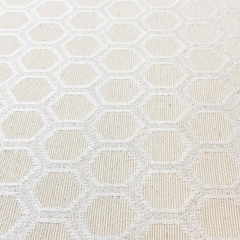 CAIT CHAPMAN HOME COLLECTION Yarn Dyed Metallic Geometry Tablecloth (60"