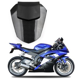 Topteng Motorcycle Rear Pillion Seat, Motorcycle Rear Passenger Pillion Cover ABS Pad Motor Trim Rear Cover for Yamaha YZF R6 2008-2016 Fairing