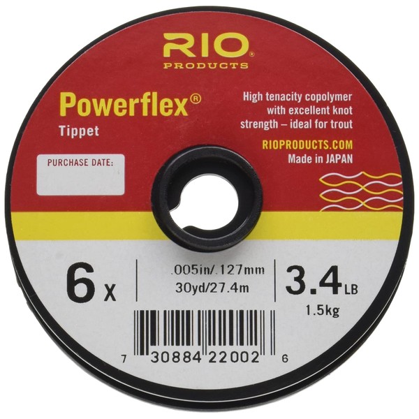 Rio Brands Powerflex 6X Tippet Line, 30 yd/3.4 lb