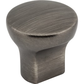 Hardware Resources - Jeffrey Alexander 1'' Diameter Zinc Diecast Cabinet Knob. Packaged with one 8/32'' x 1'' screw. UPC Labeled. Finish: Brushed Pewter