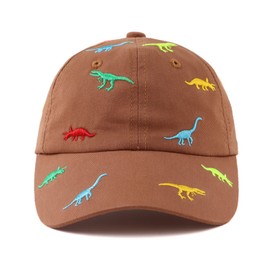 XIAOHAWANG Summer Baseball Cap for Boys Girls Adjustable Sports Cap Children with Dinosaur Embroidery Peaked Cap Children UV Protection 2–6 Years