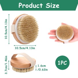 Body Brush Set, Dry Brush & Massage Brush Made of Natural Bristles for Effective Body Scrub, Cellulite Reduction and Improved Skin Circulation, Ideal for Daily Care and Wellness