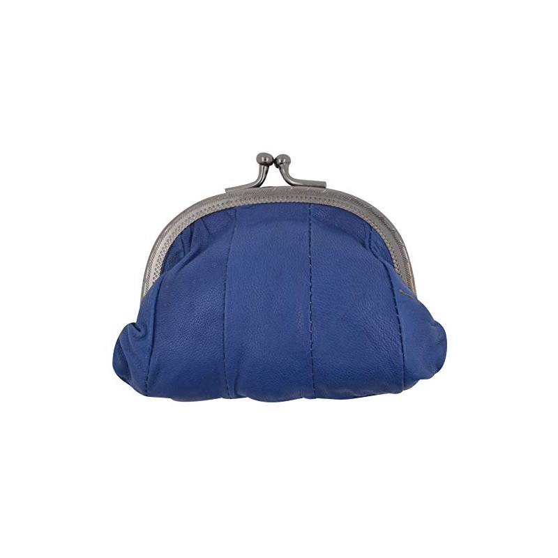 100% Leather Small Change Purse with Clasp BL