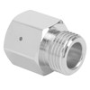 CO2 Tank Cylinder Adapter Converter Silver Female Thread TR21-4 to