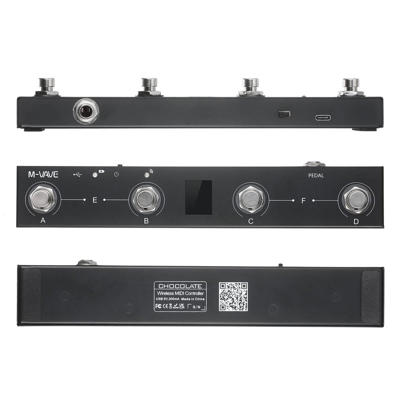 Btuty BT MIDI Foot Controller Wireless MIDI Controller Rechargeable 4