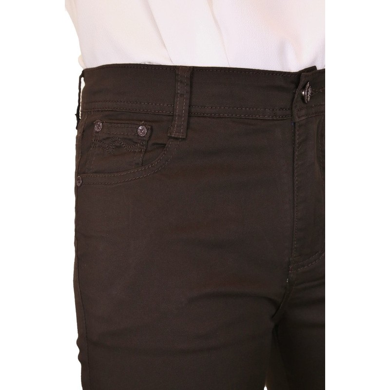 ICE (1513 Stretch Shorts Jeans Style Chino Sheen Diamante, brown