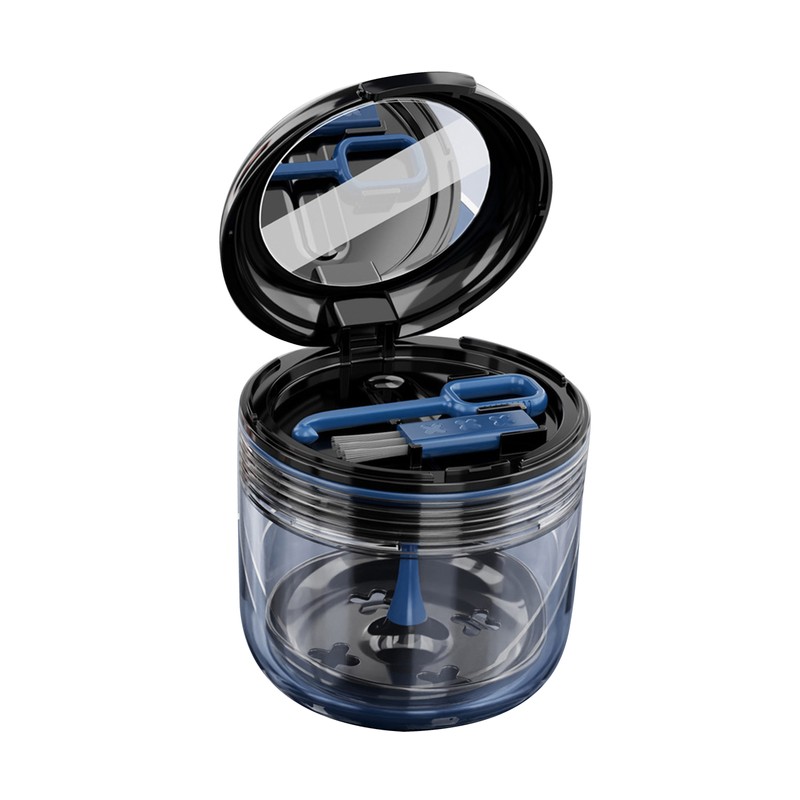 Mouth Guard Case Storage Box Good Sealing with Brush Mirror