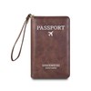 MultiValue RFID Passport Holder for Travel, Wristband PU Leather Passport
