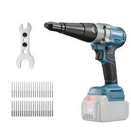 Brushless Rivet Gun Compatible with Makita 18V Battery, Electric Pop Cordless Rivet Gun Kit with Led Light & Rivets for 1/8", 5/32", 3/16" Rivets(Bare Only) (Riveters Gun for Makita)