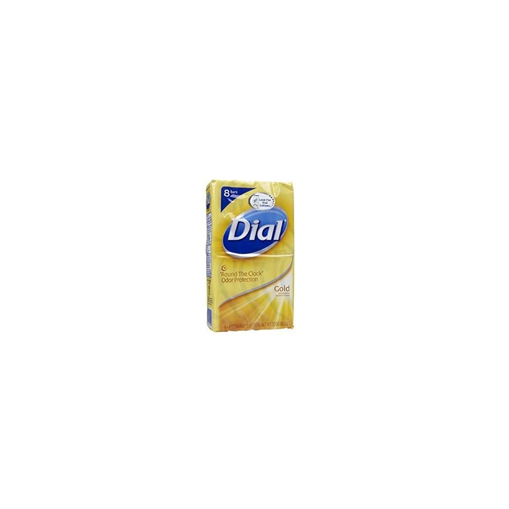 Dial Antibacterial Deodorant Bar Soap Gold, 4 oz bars, 8 ea