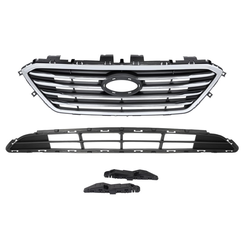 KUAFU Front Upper & Lower Grille & Bumper Bracket Compatible
