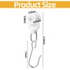 Marsui 20 Sets Curtain Track Roller Hooks Dual Wheel Roller