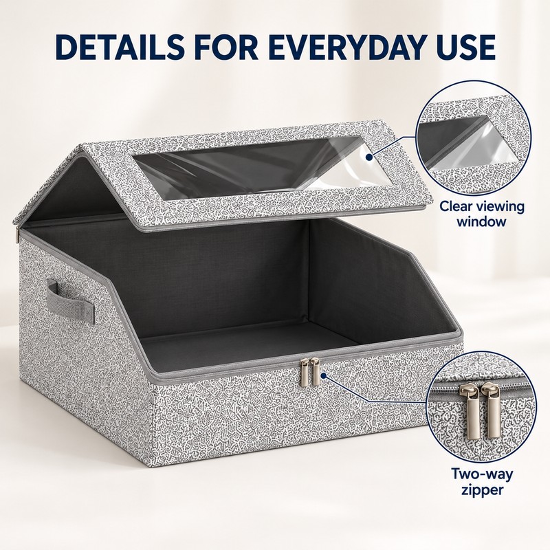 Hat Storage Box for Baseball Cap Organization – Clear Viewing