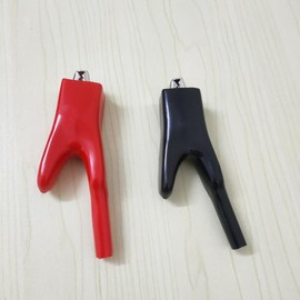 QLXHBOT Insulated Alligator Clips 50A Heavy-Duty Alligator Clamps Battery Crocodile Clips Electrical Test Clamps Battery Charger Clamp,Alligator Clips(1Pcs Black+1Pcs Red)