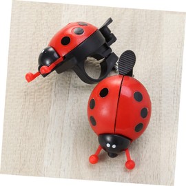 OHPHCALL 2pcs Bike Ladybug Bells Handlebar Ring Horn Bike Horn for Adults Sound Bell Alarm Cute