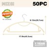 MIZGI Premium Velvet Hangers 50-Pack,No Shoulder Bump Hangers W/Tie Bar