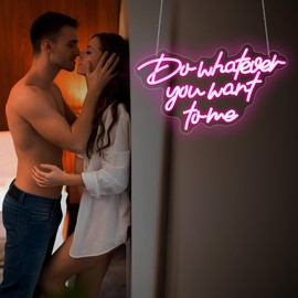 Do Whatever You Want for Me Neon Sign Bar Decor Pink Led Neon Lights Signs for Wall Decor USB Powered Led for Room Decoration