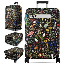 OffiEase Suitcase Cover Protectors - Large Washable Waterproof Dustproof Luggage Protective Covers Sleeve for Travel Fit 26-28 Inch Flower L