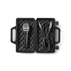 Nedis MPWD50CBK Wired Microphone | -72 dB +/-3dB Sensitivity | 50 Hz - 15 kHz | 5.0 m | Travel Case