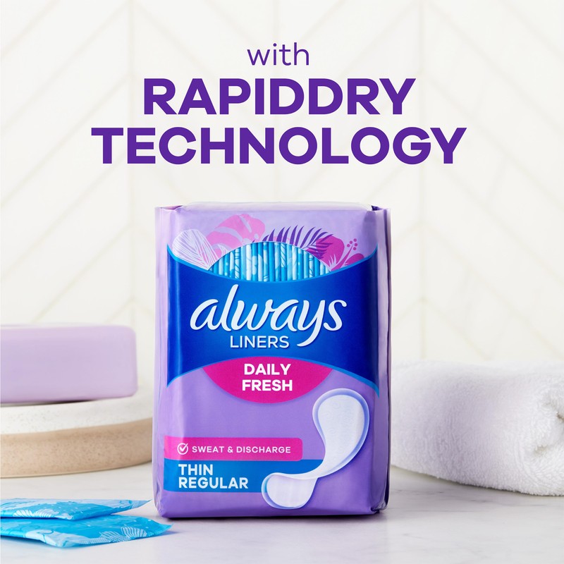 Always Liner, Regular, 0.2 lb, Lavender
