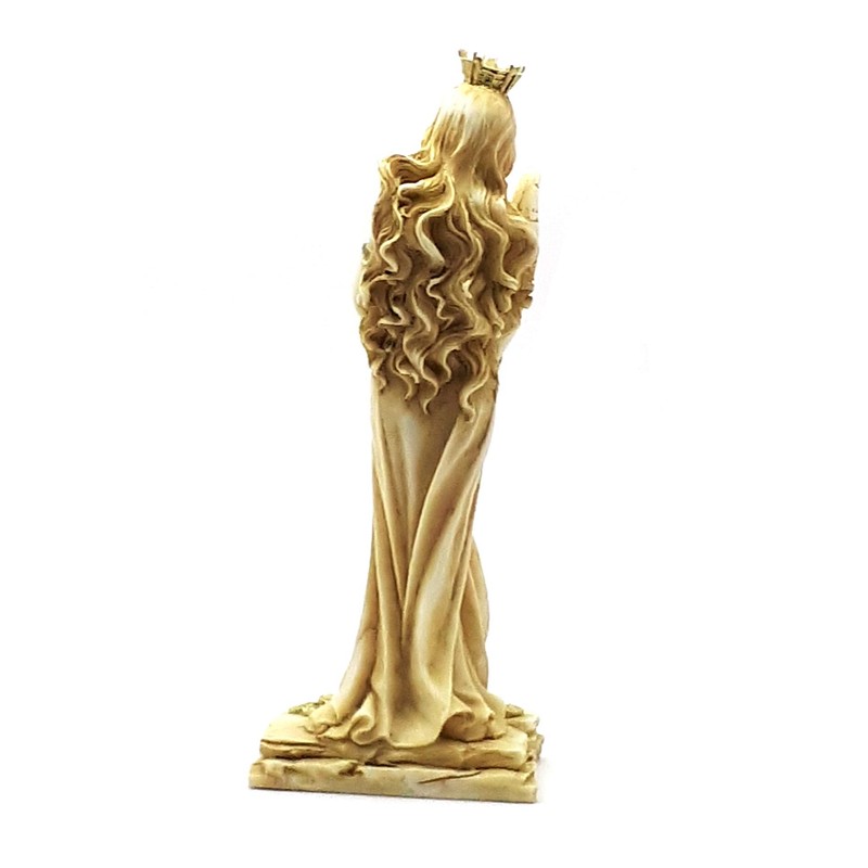 Goddess of Wealth Tyche Lady Luck Fortuna Statue Alabaster Sculpture