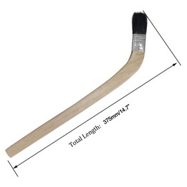 2Pcs Wooden Handle Bristle Radiator Paint Brush, 1.5 Inch Brush Width, 375mm Total Length, 40mm Trim Length