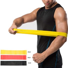 Fitness Workout Yoga Exercise Resistance Loop Stretching Bands for Legs Hip Training Set of 3 Mixed Size 20lb 30lb 40lb