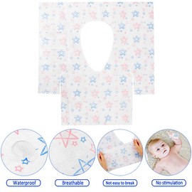 Dadabig 20 Pack Disposable Toilet Seat Cover, Large Size Potty Training Seat Cover Non-Woven Fabric Non-Slip Waterproof Toilet Seat Cover for Baby, Pregnant Mom Public Toilet