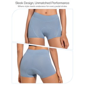 BERGRISAR Women's Cycling Underwear 4D Padded Bike Shorts Biking Bicycle Undershorts Mountain Bike Undershorts Blue Small