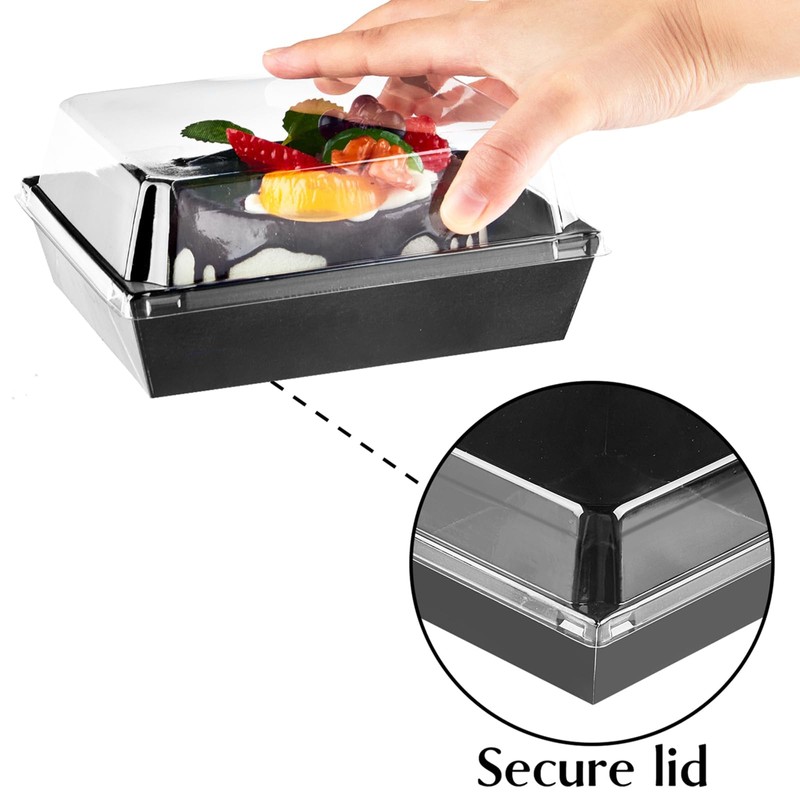 Ocmoiy Small Charcuterie Boxes with Clear Lids, To Go Paper