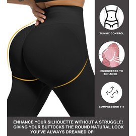 CHRLEISURE CHRLEISURE 3 Piece Workout Leggings Sets for Women, Gym Scrunch Butt Butt Lifting Seamless Leggings (Black, DGray, Blue, M)-1