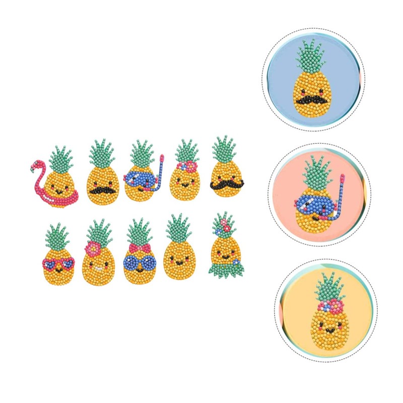 Ipetboom 10Pcs DIY Diamond Sticker Art Craft Kit for Cute
