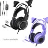 Cat Ears Headphone for Girls, Cute Gaming Headset with Removable