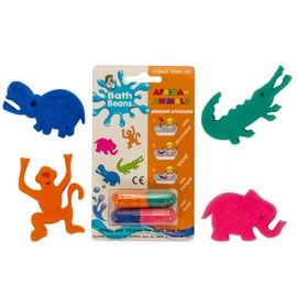 African Animals Handmade Bath Bean Bombs Toys for Kids, Shower Toys, Different Pack of Assorted Animals Figures, Fun & Educational Cool Birthday & Parties Favor, Bathtub Toys for Children's