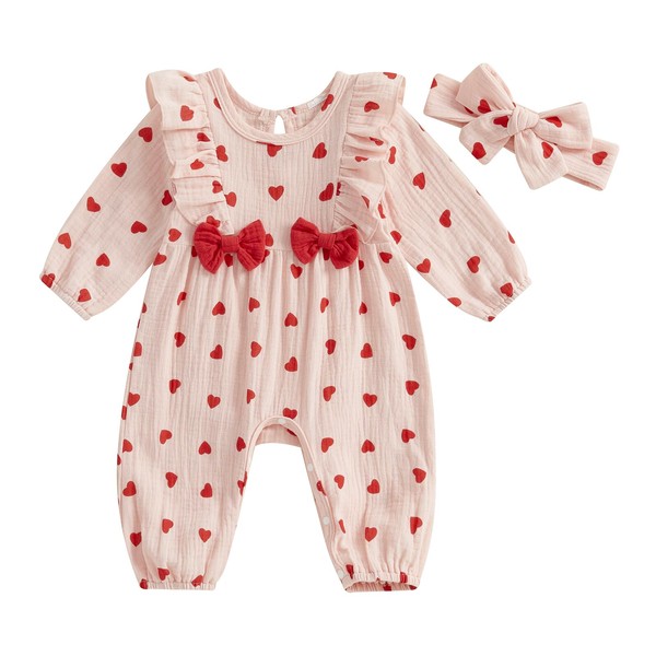 MAHUAOYIXI Infant Baby Girls Rompers Newborn Baby Girls' Bodysuits Long