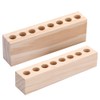 Wooden Lipsticks Holder,2PCS Multifunction Pen Holder,Makeup Brush Holder,Desktop Lipstick Holder,Lipstick