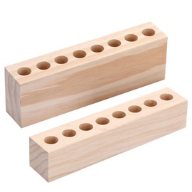 Wooden Lipsticks Holder,2PCS Multifunction Pen Holder,Makeup Brush Holder,Desktop Lipstick Holder,Lipstick Tubes Display Case for Home