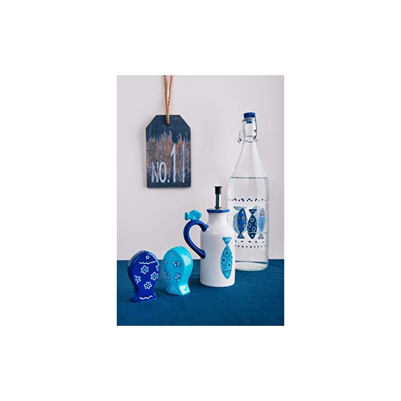 Excelsa Ocean Salt/Pepper Set, Ceramic, Blue, 2 Units