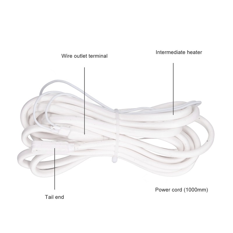 4m Pipe Heating Cable Waterproof Silicone Rubber Water Pipe Defrosting