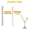 JIEYAO Pack of 12 Short Straws, Stainless Steel, Reusable Straws,