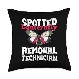 Spotted Lanternfly Trap and Insect Spray Design Lantern Fly Throw Pillow, 18x18, Multicolor