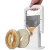 Bagel Cutter Slicer with Safety Handle,Household Bagel Slicer Stainless Steel
