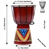 30cm Kids Djembe Drum Bongo Drum Wood Colourful Painted