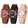 OIDEA Silicone Strap Womens Watch: Fashion Square Analog Quartz Wrist