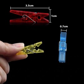 100PCS Clear Small Clips, Clothes Pins, Mini Pins Clip for Binder, Peg Paper, Photo, Clothes or Decoration (Transparent)