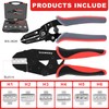 Knoweasy 8PCS Ratchet Crimping Tool Set with Automatic Wire Stripper,