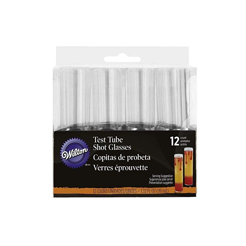 Wilton Reagenzglas Schnapsgläser 12/Pkg, andere, Mehrfarbig